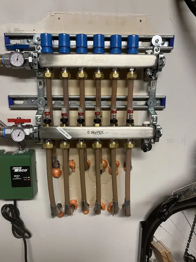 Plumber performing Gas Line Installation at a residential property in Highland